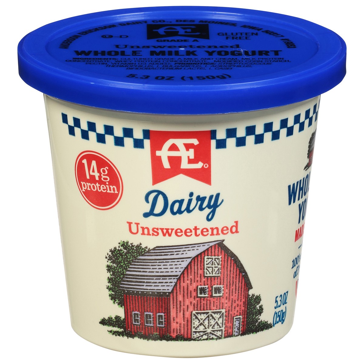 slide 9 of 11, AE Dairy Whole Milk Unsweetened Yogurt 5.3 oz, 5.3 oz