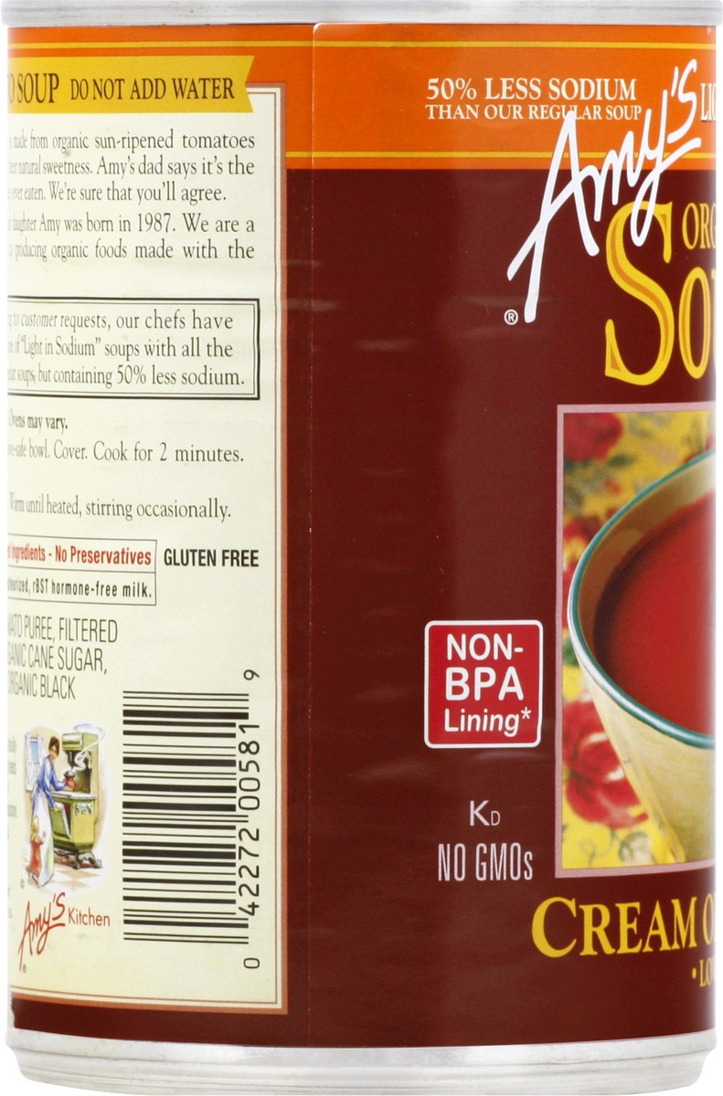 slide 4 of 9, Amy's Kitchen Light in Sodium Cream of Tomato Soup, 14.5 oz