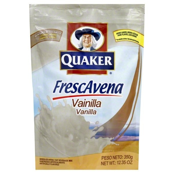 slide 1 of 1, Quaker FrescAvena Vanilla Oats Beverage Mix, 12.35 oz