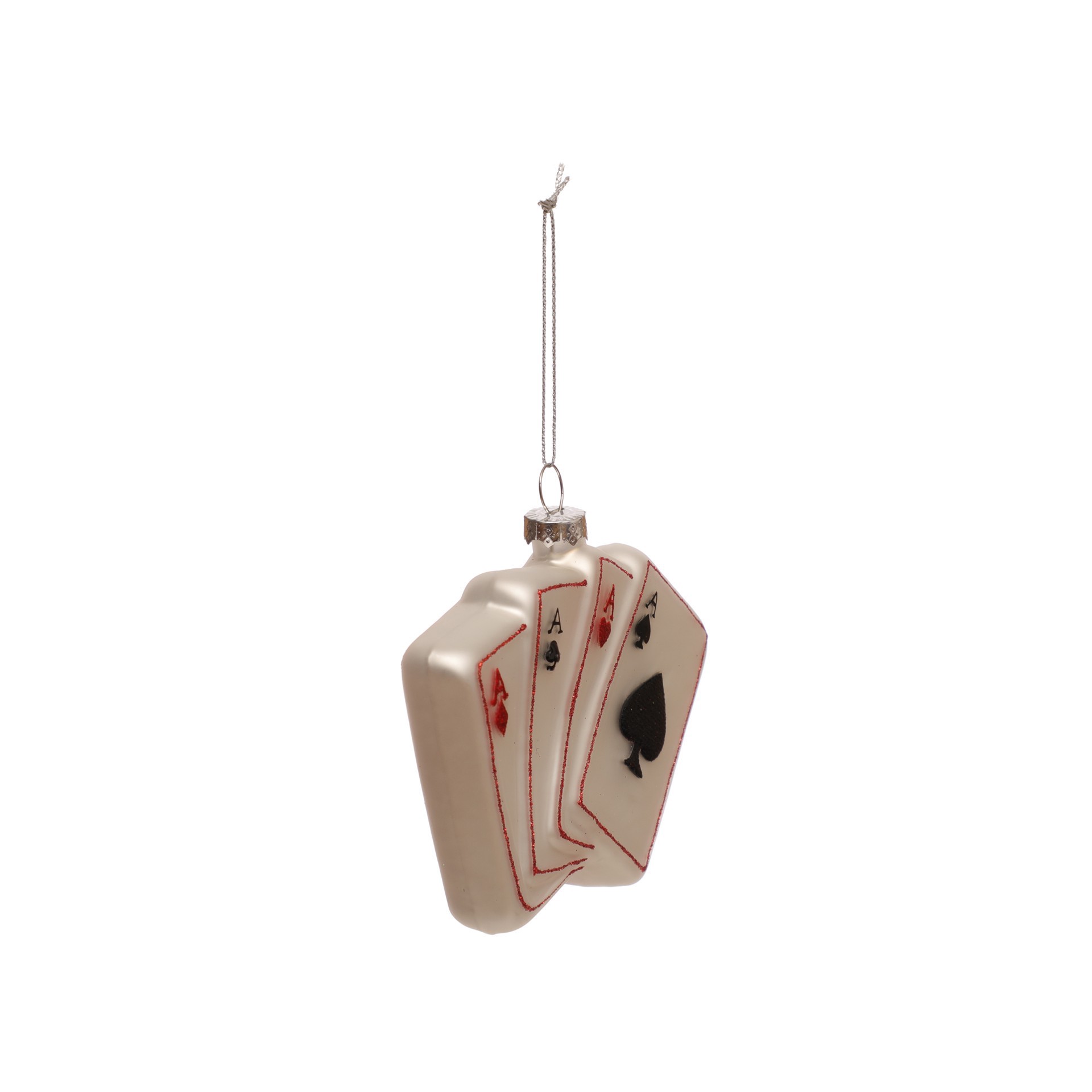 slide 3 of 3, 4" Playing Cards Glass Ornament By Ashland, 4 in