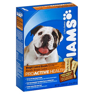 slide 1 of 6, IAMS Weight Control Biscuits For Adult Dogs, 24 oz