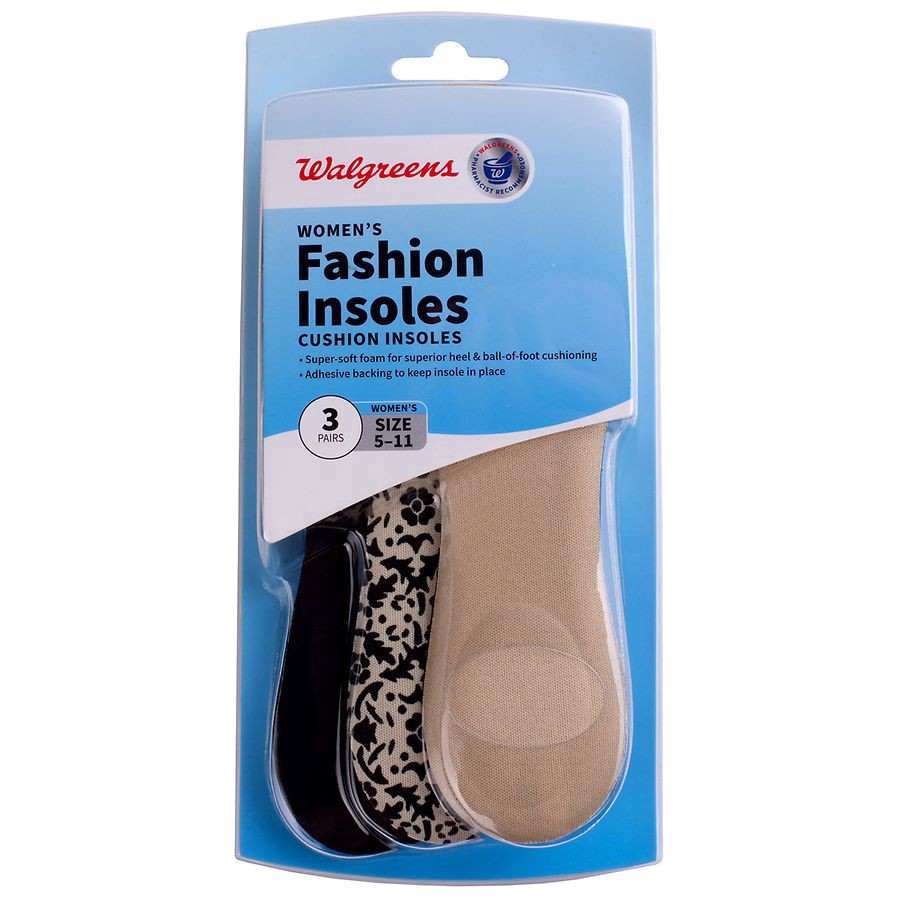 slide 1 of 2, Walgreens Women's Fashion Insoles, 3 pair
