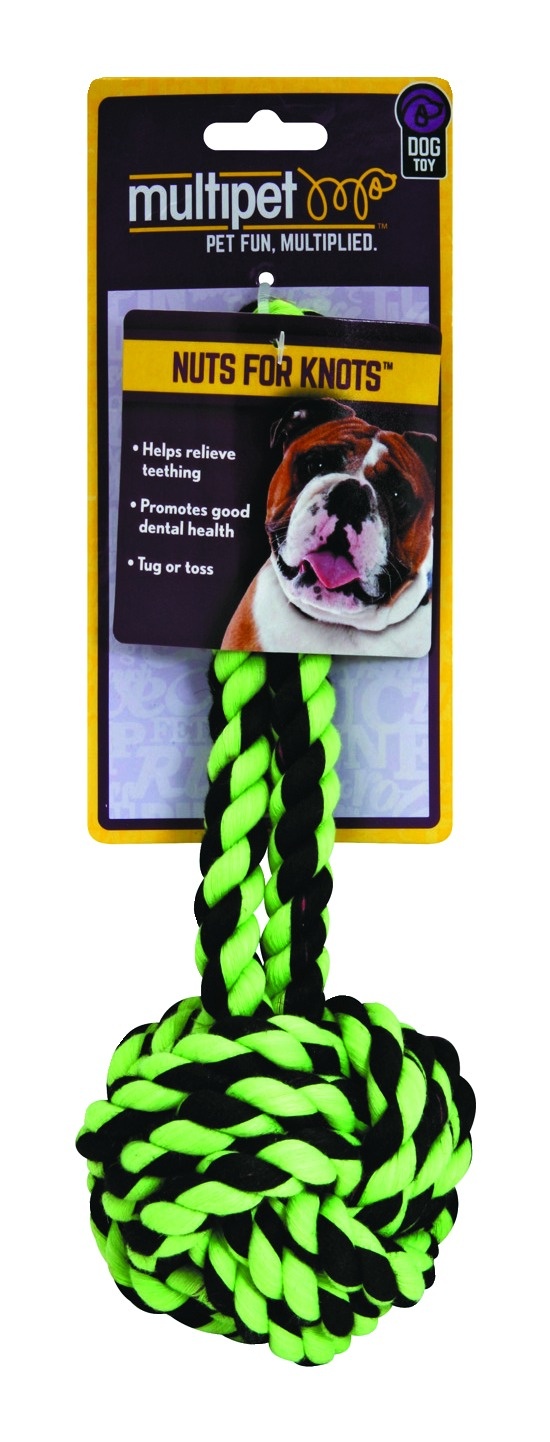 slide 1 of 1, MultiPet Nuts For Knots Rope W/Tug Dog Toy, 1 ct