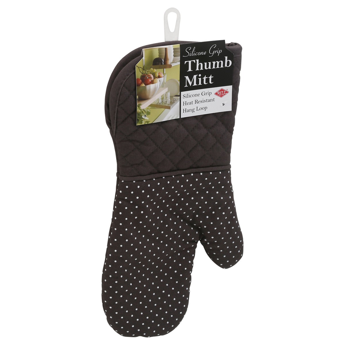 slide 3 of 9, Ritz Graphite Silicone Grip Thumb Mitt 1 ea, 1 ea