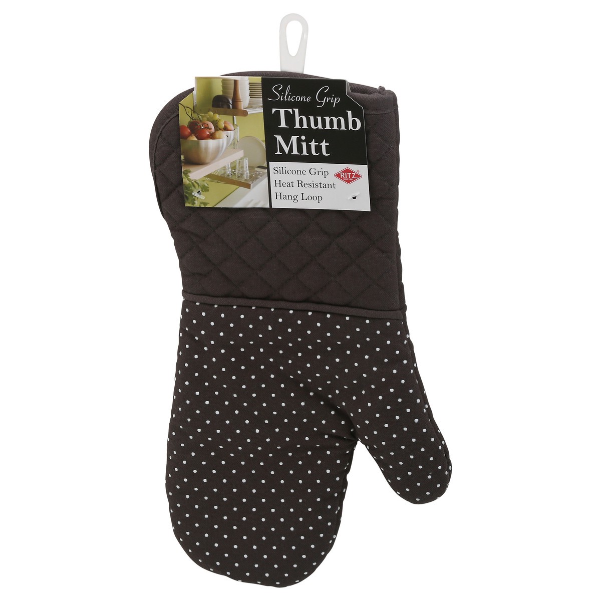 slide 8 of 9, Ritz Graphite Silicone Grip Thumb Mitt 1 ea, 1 ea