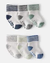 Carter's Baby Boy 6-Pack Striped Ankle Socks Multi 0-3