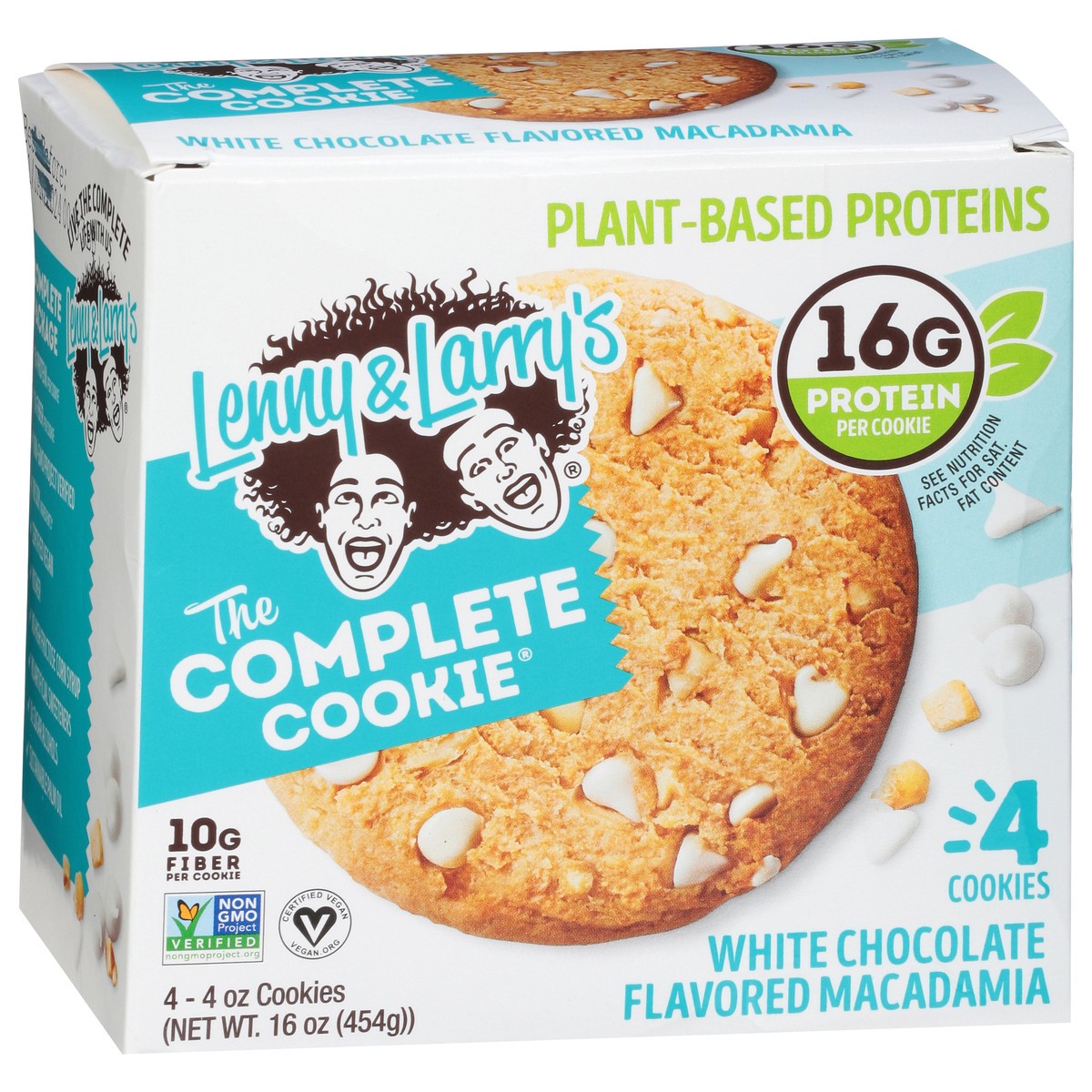 slide 3 of 9, Lenny & Larry's The Complete Cookie, White Chocolate Flavored Macadamia, 4oz- 4ct, 16 oz