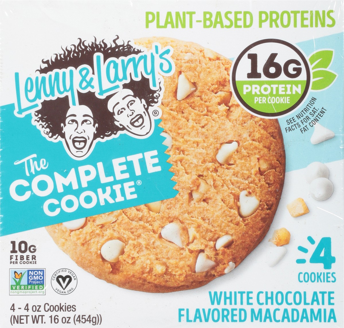 slide 4 of 9, Lenny & Larry's The Complete Cookie, White Chocolate Flavored Macadamia, 4oz- 4ct, 16 oz