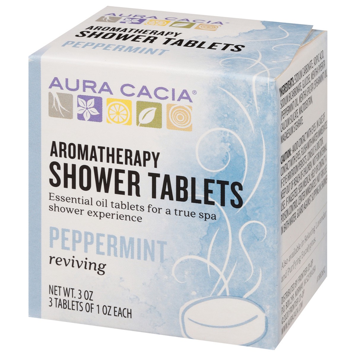 slide 11 of 11, Aura Cacia Reviving Peppermint Aromatherapy Shower Tablets, 3 oz