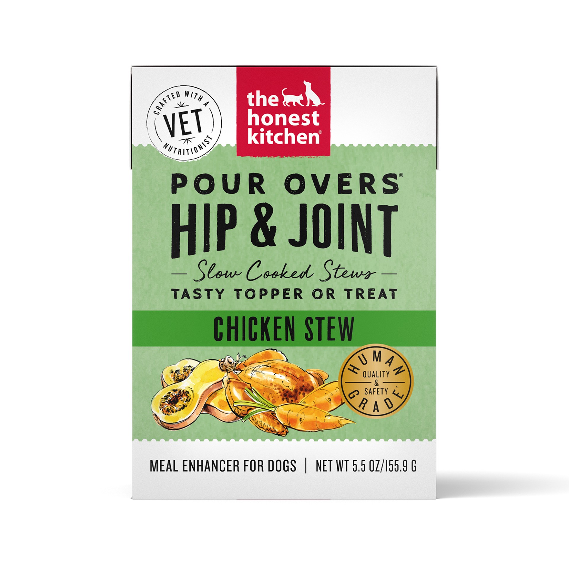 slide 1 of 3, The Honest Kitchen Functional POUR OVERS™: Joint & Mobilty Support - Chicken Stew Dog Food Topper, 5.5 oz x1, 5.5 oz