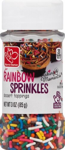 slide 1 of 1, Harris Teeter Dessert Toppings - Rainbow Sprinkles, 3 oz