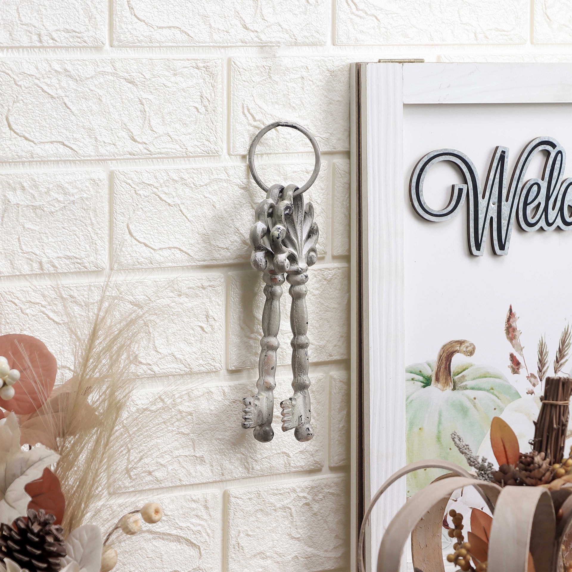 slide 5 of 5, 7.5" Iron Key Tabletop Decor By Ashland, 2.62 in x 5 in x 7.5 in