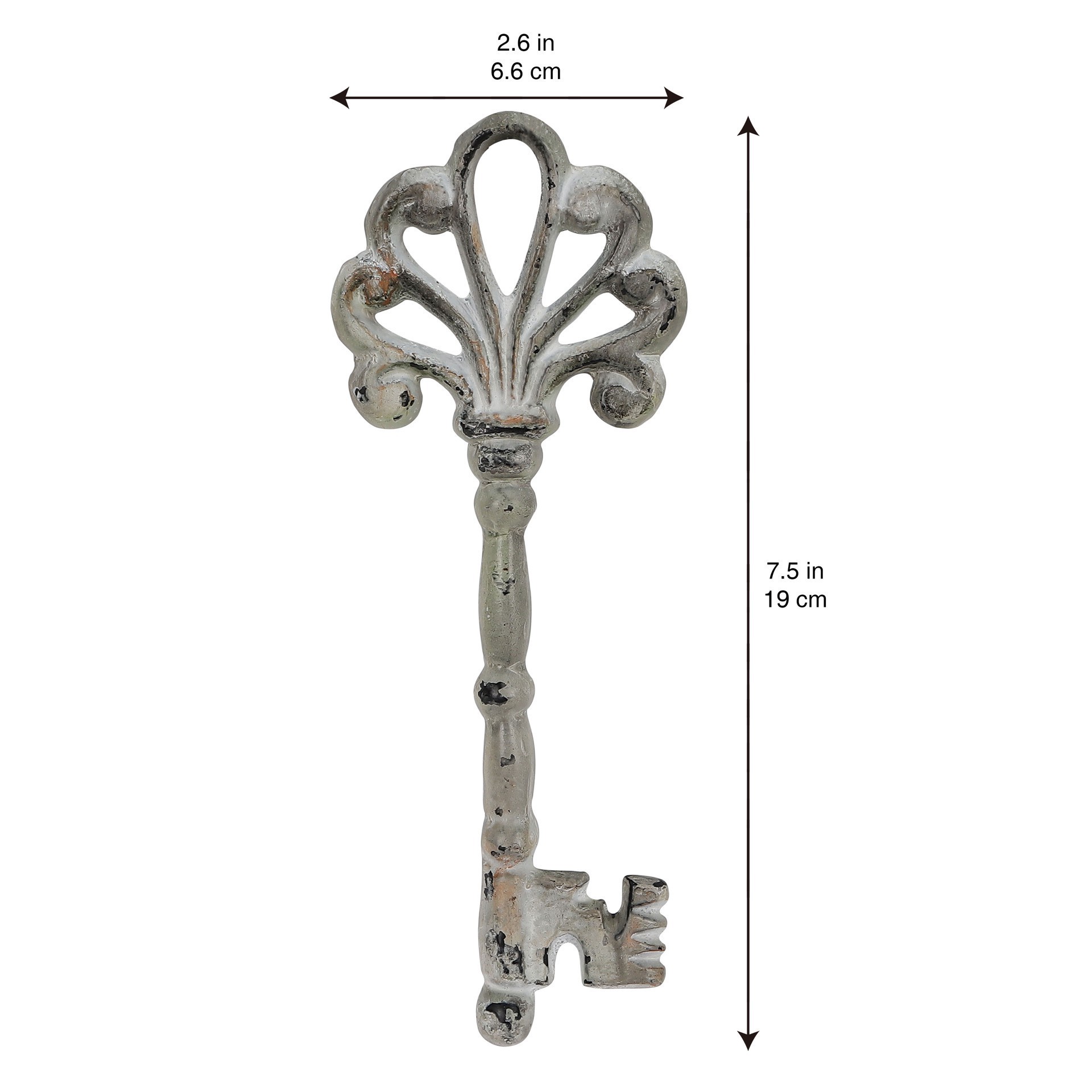 slide 3 of 5, 7.5" Iron Key Tabletop Decor By Ashland, 2.62 in x 5 in x 7.5 in