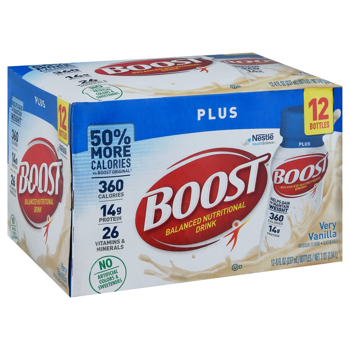 slide 3 of 9, Boost Plus Complete Nutritional Drink, Vanilla Delight, 12 ct; 8 fl oz