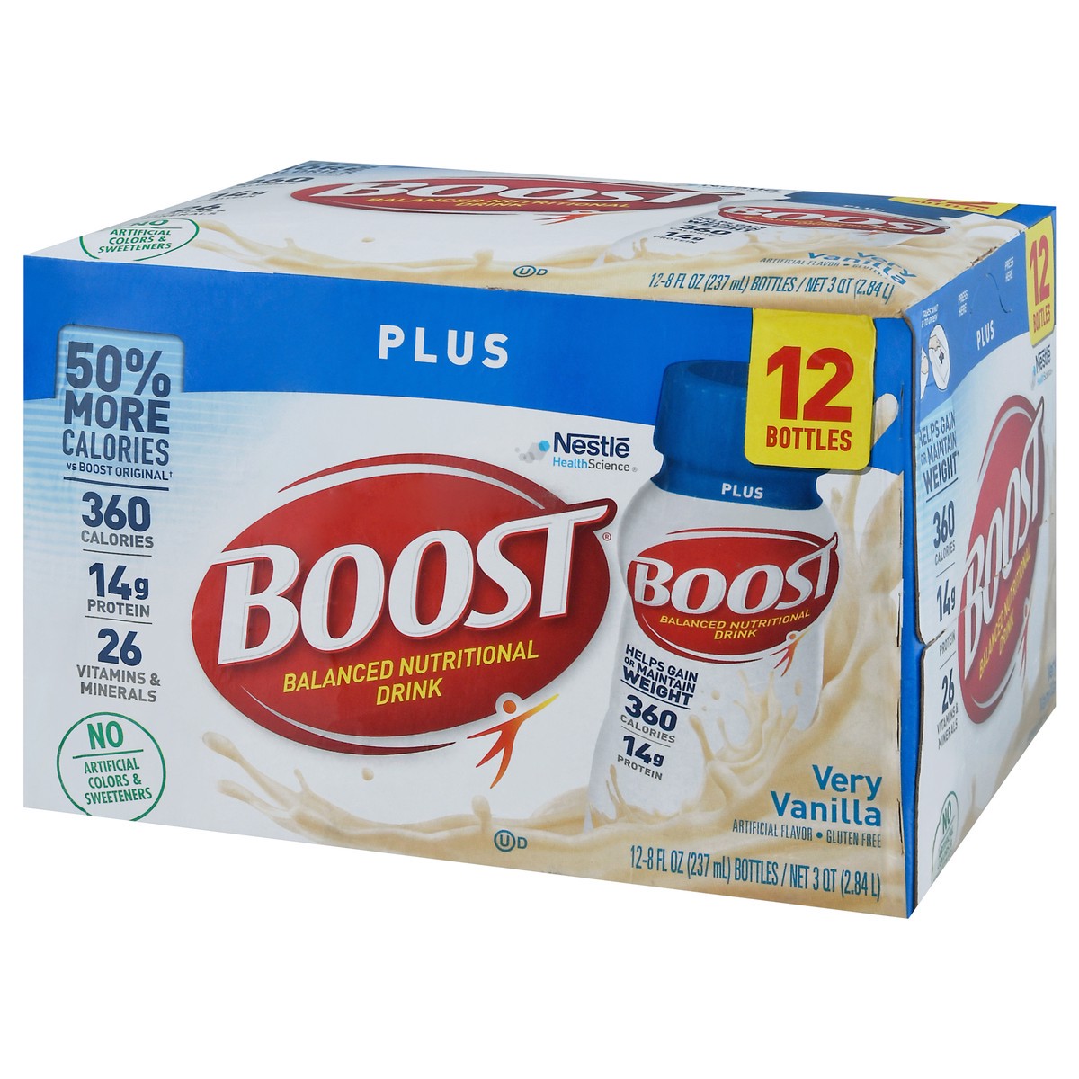 slide 2 of 9, Boost Plus Complete Nutritional Drink, Vanilla Delight, 12 ct; 8 fl oz