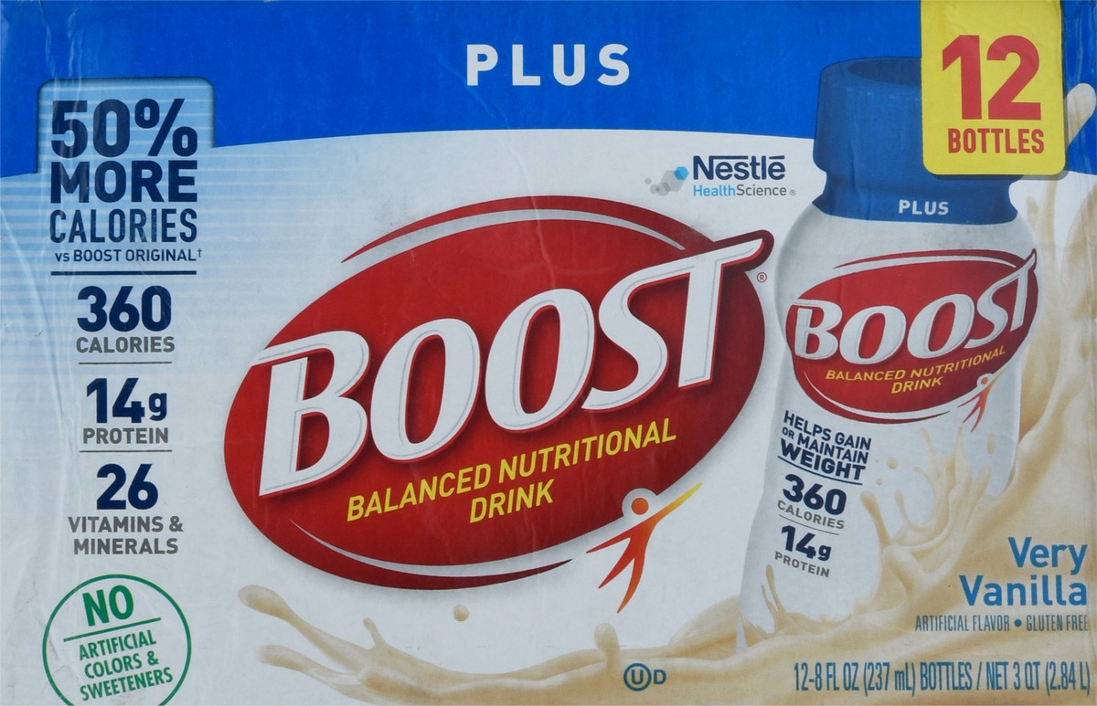 slide 6 of 9, Boost Plus Complete Nutritional Drink, Vanilla Delight, 12 ct; 8 fl oz