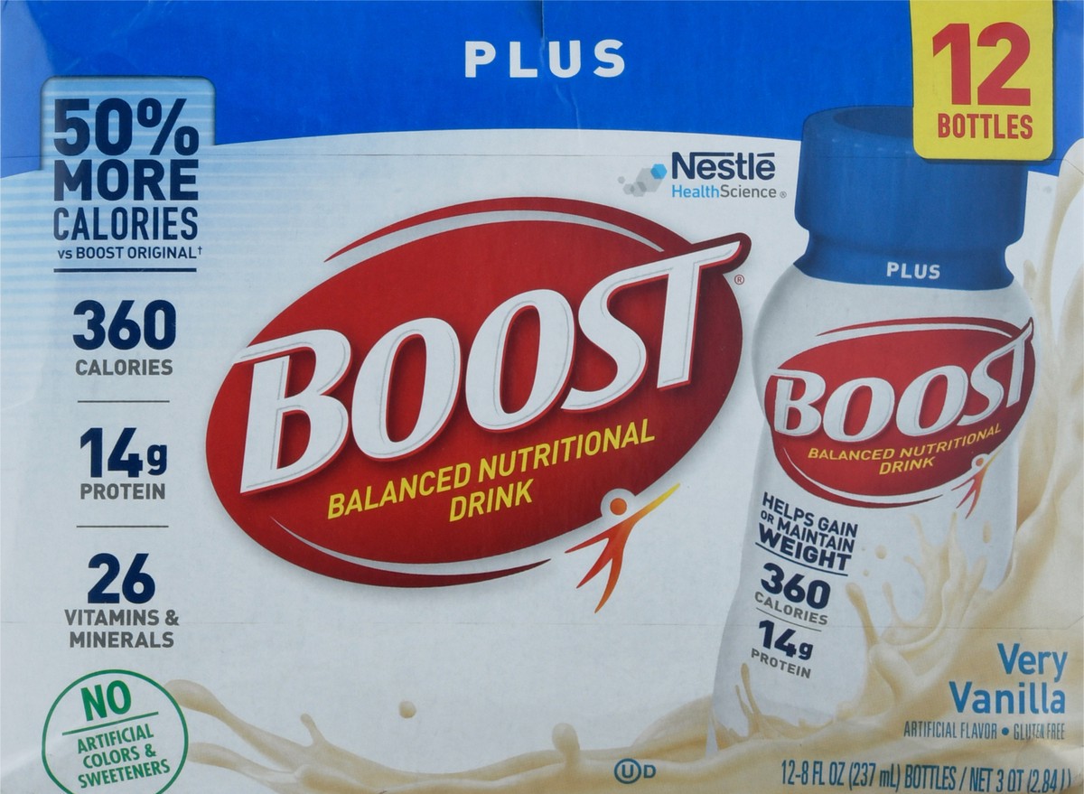 slide 5 of 9, Boost Plus Complete Nutritional Drink, Vanilla Delight, 12 ct; 8 fl oz