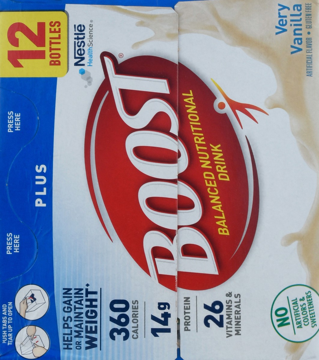 slide 7 of 9, Boost Plus Complete Nutritional Drink, Vanilla Delight, 12 ct; 8 fl oz