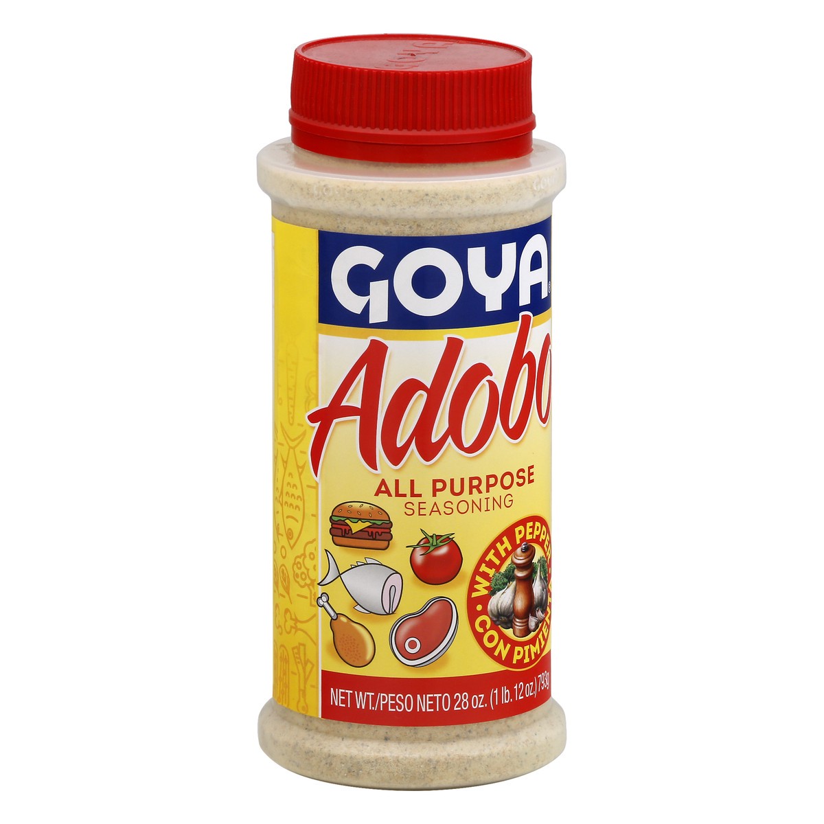 slide 7 of 9, Goya Adobo with Pepper All Purpose Seasoning 28 oz, 28 oz