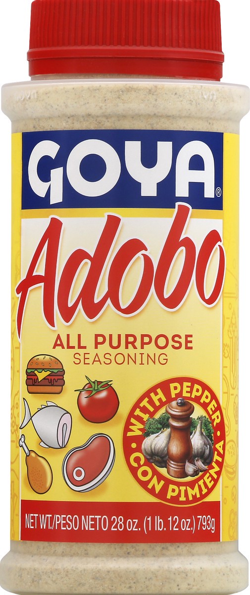 slide 1 of 9, Goya Adobo with Pepper All Purpose Seasoning 28 oz, 28 oz