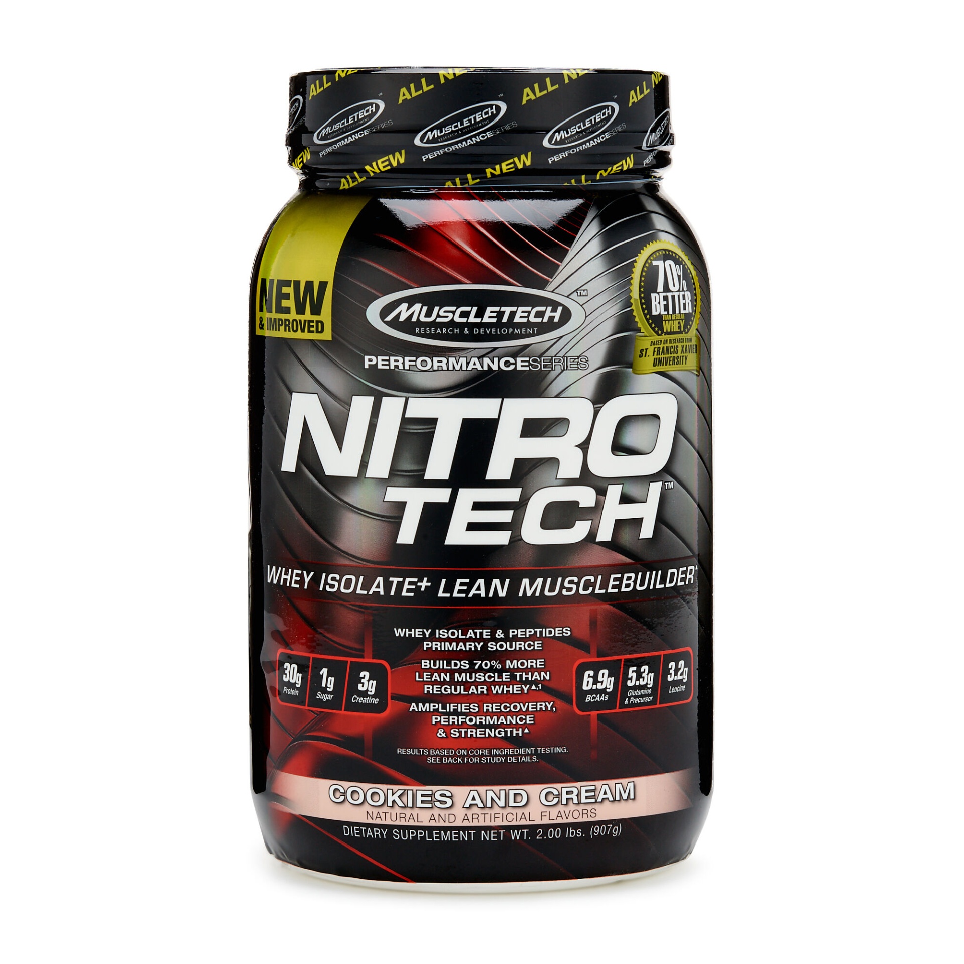 slide 1 of 1, MuscleTech Nitro-Tech - Cookies and Cream, 2 lb