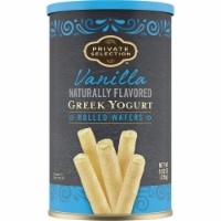 slide 1 of 1, Private Selection Vanilla Flavored Greek Yogurt Rolled Wafers, 8.8 oz