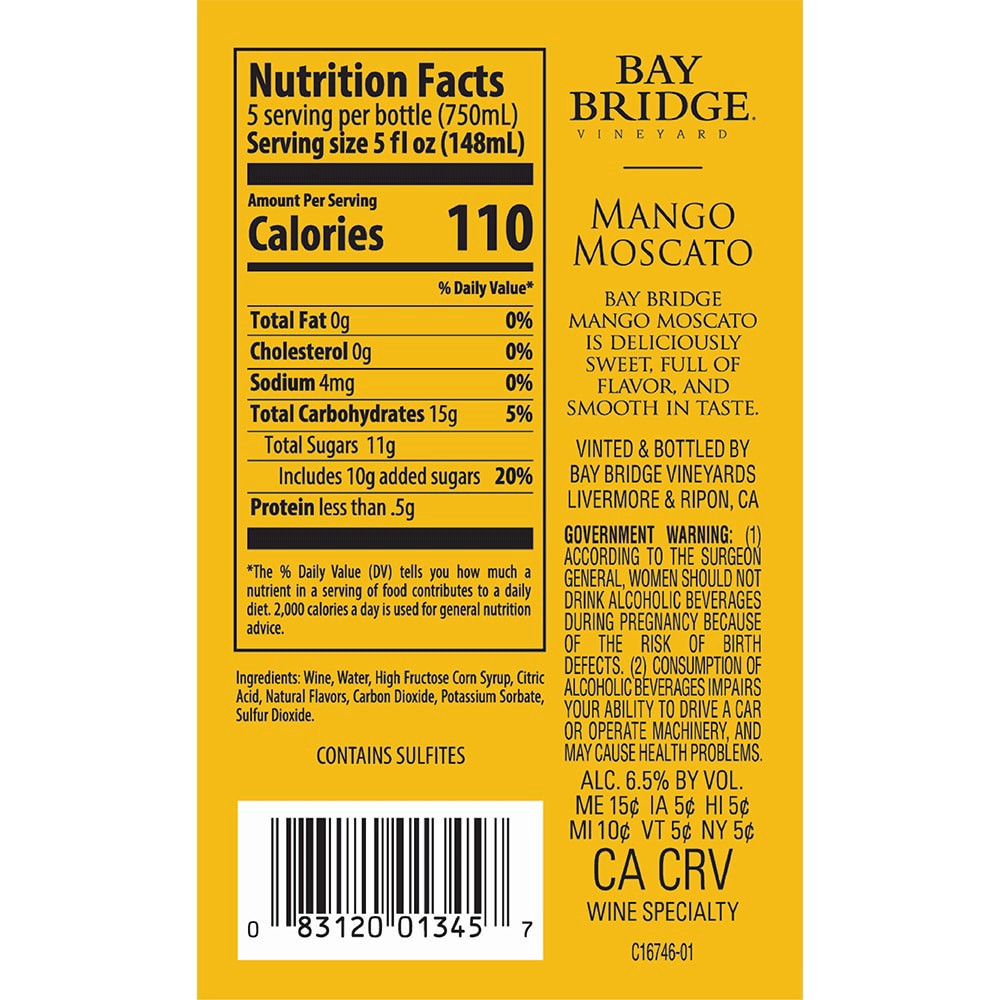 slide 2 of 3, Bay Bridge Tropical White, White wine, 750ml, 750 ml