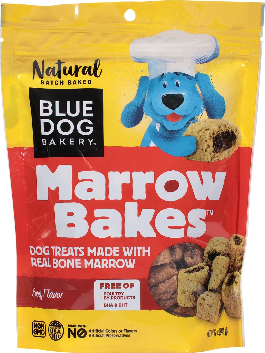 slide 3 of 10, Blue Dog Bakery Natural Dog Treats - Beef Marrow Bakes, 12 oz