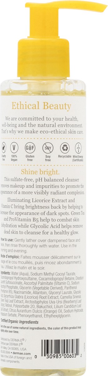 slide 4 of 11, Derma E Vitamin C Brightening Cleanser, 6 oz