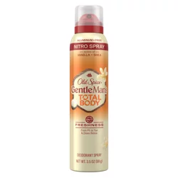 Old Spice Whole Body Deodorant for Men, Vanilla + Shea, Aluminum Free Spray for 24/7 Freshness, 3.5oz