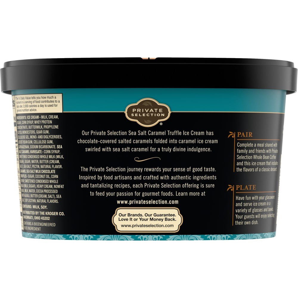 slide 5 of 5, Private Selection Sea Salt Caramel Truffle Ice Cream, 48 fl oz