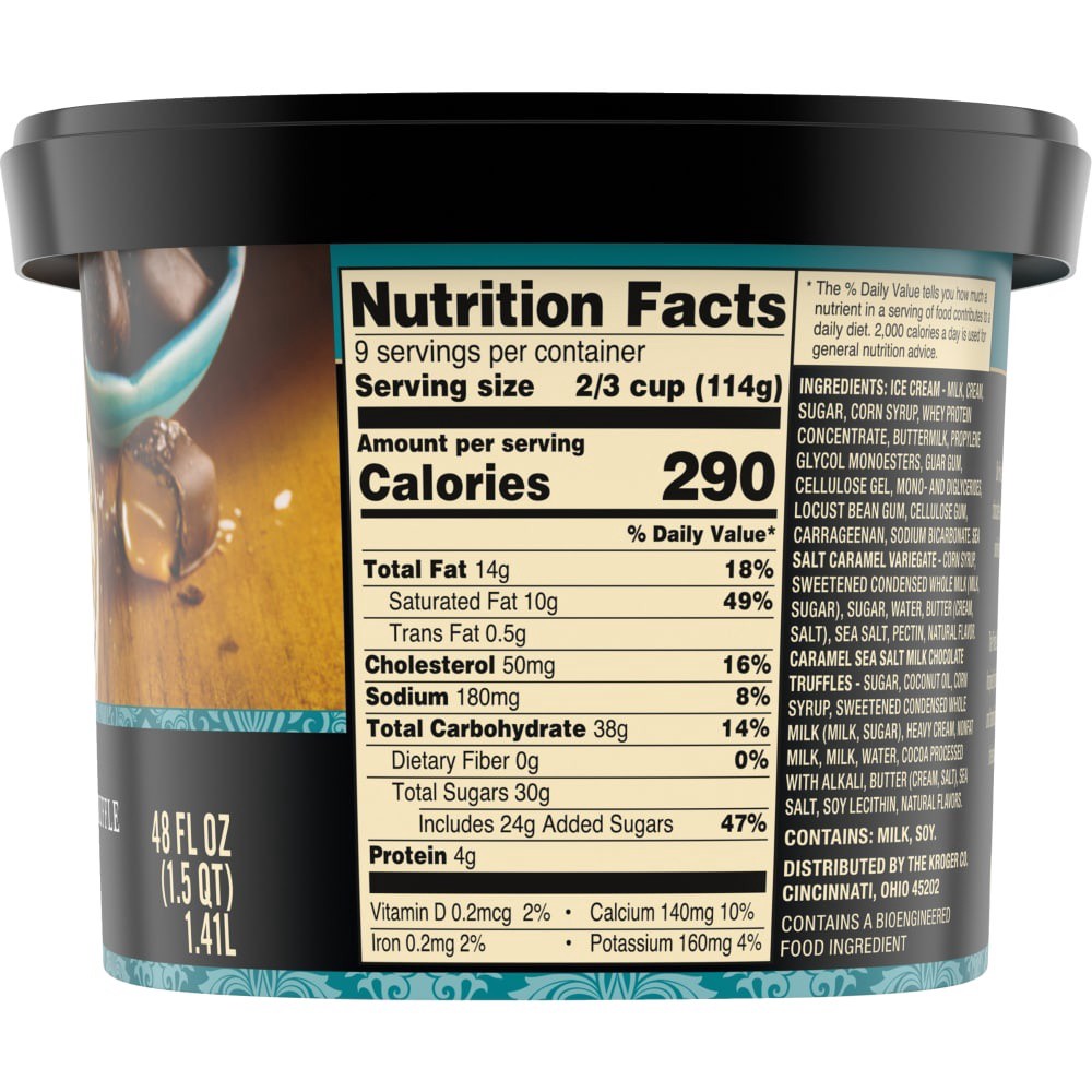 slide 2 of 5, Private Selection Sea Salt Caramel Truffle Ice Cream, 48 fl oz