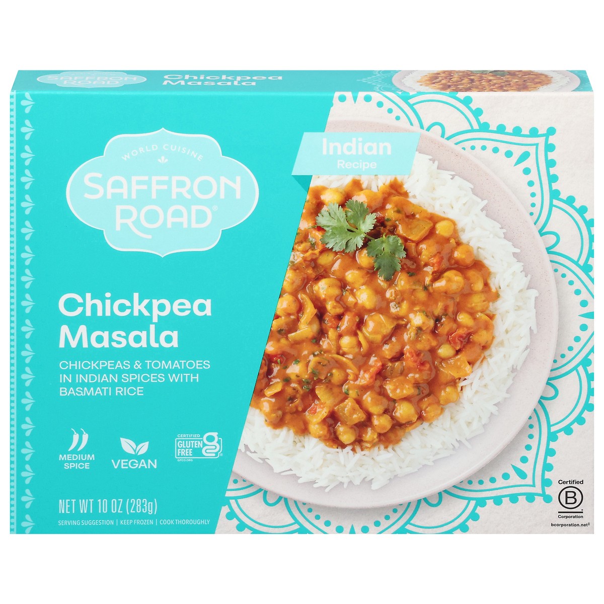 slide 1 of 13, Saffron Road Medium Spice Indian Recipe Chickpea Masala 10 oz, 10 oz