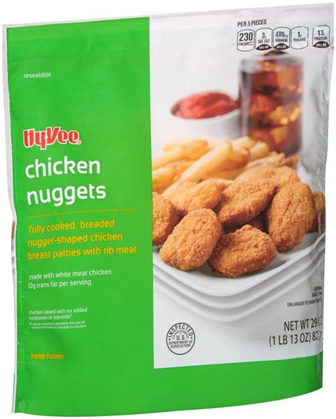 slide 1 of 1, Hy-Vee Chicken Nuggets, 29 oz