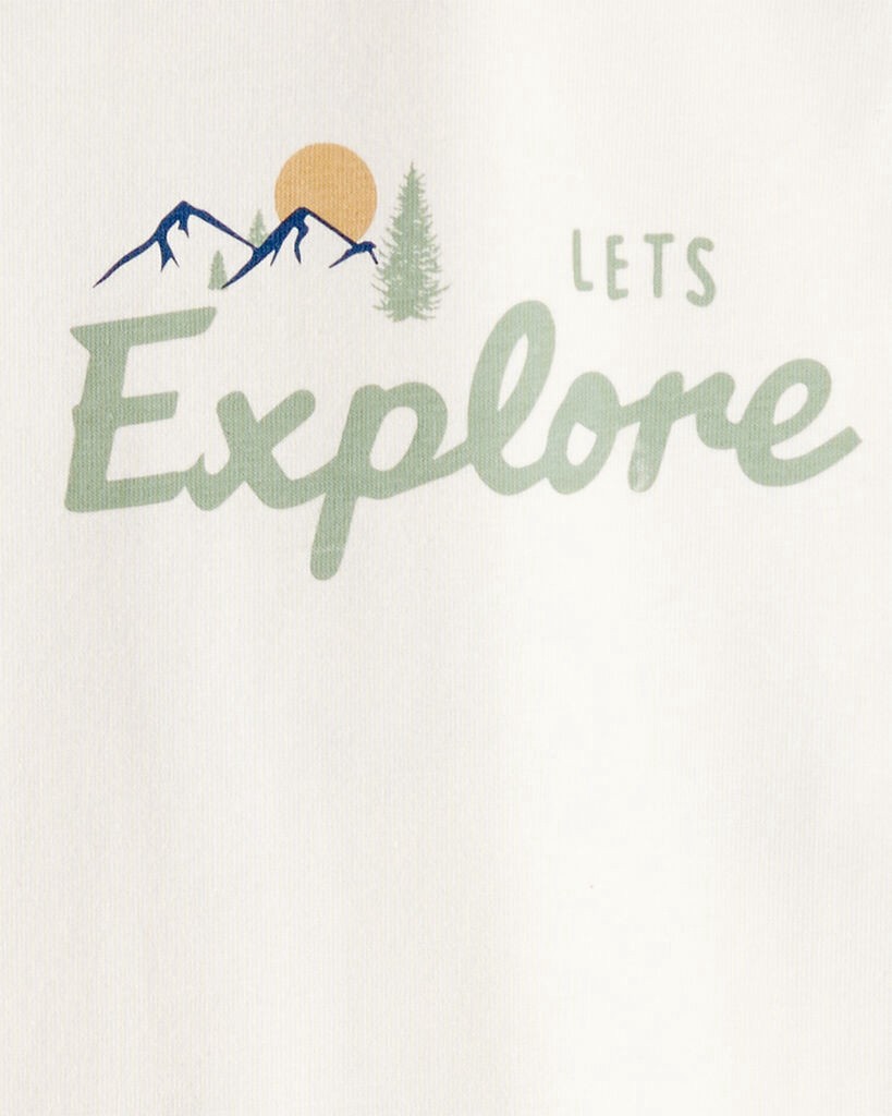 slide 4 of 4, Littleplanet Kid Organic Cotton Let's Explore Long-Sleeve Tee Whitecap, Moss Green 6, 1 ct