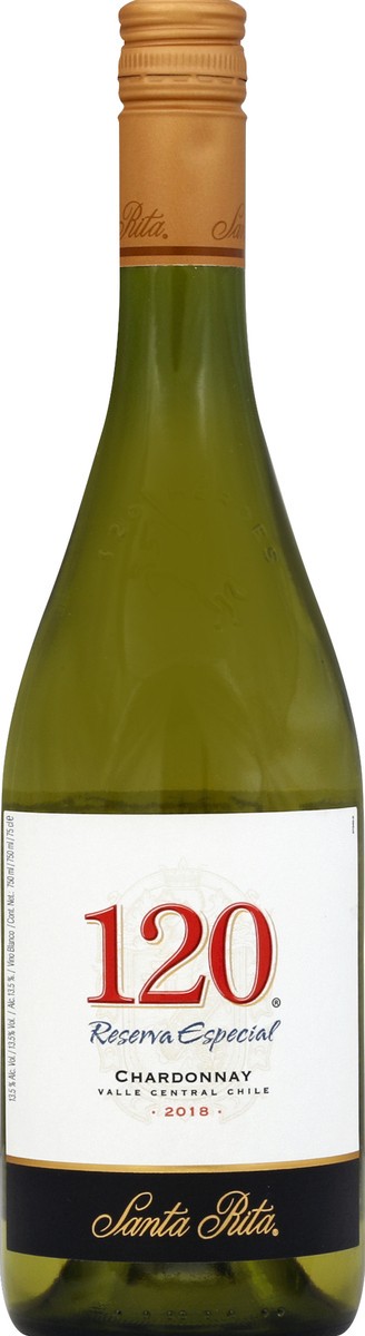 slide 2 of 2, Santa Rita Chardonnay, Valle Central, Chile, 2018, 750 ml