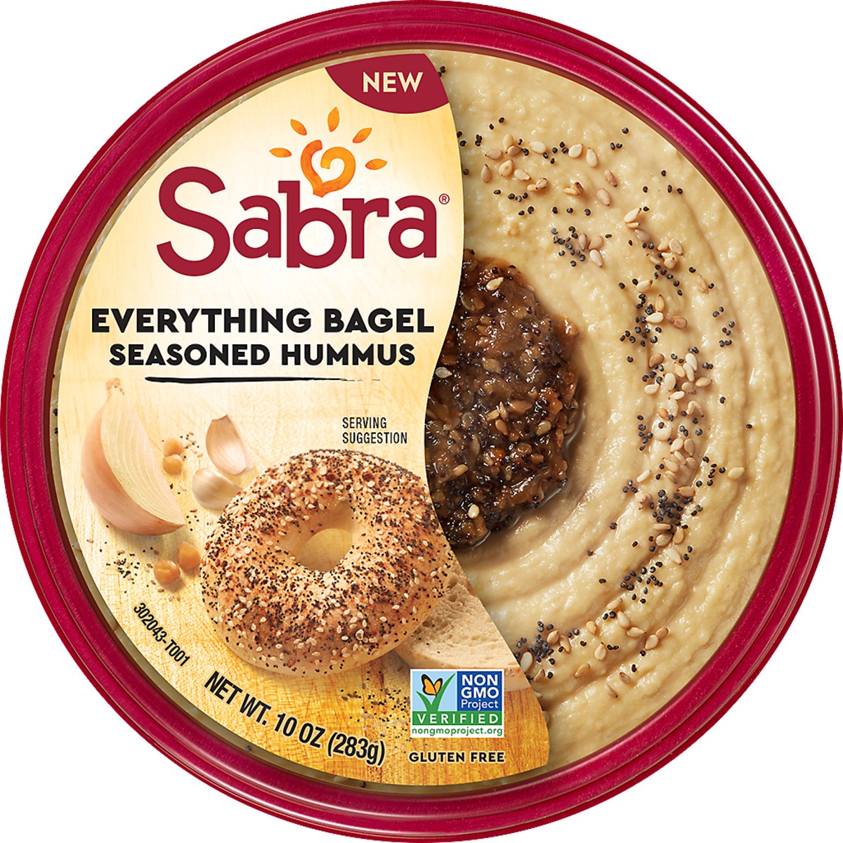 slide 2 of 6, Sabra Seasoned Everything Bagel Hummus 10, 10 oz