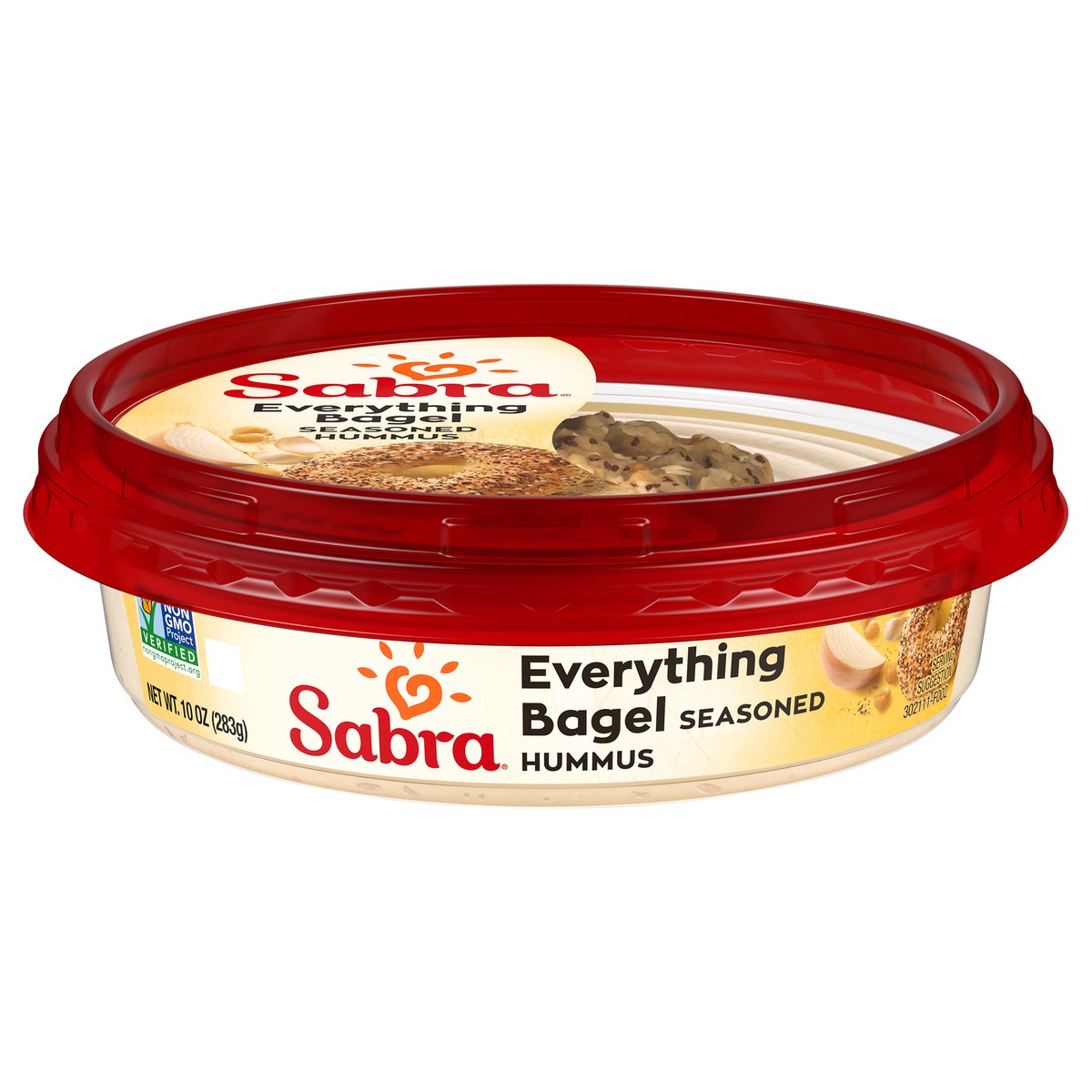 slide 1 of 6, Sabra Everything Bagel Seasoned Hummus, 10oz, 10 oz