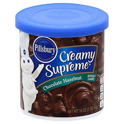 slide 1 of 1, Pillsbury Creamy Supreme Chocolate Hazelnut Frosting, 16 oz