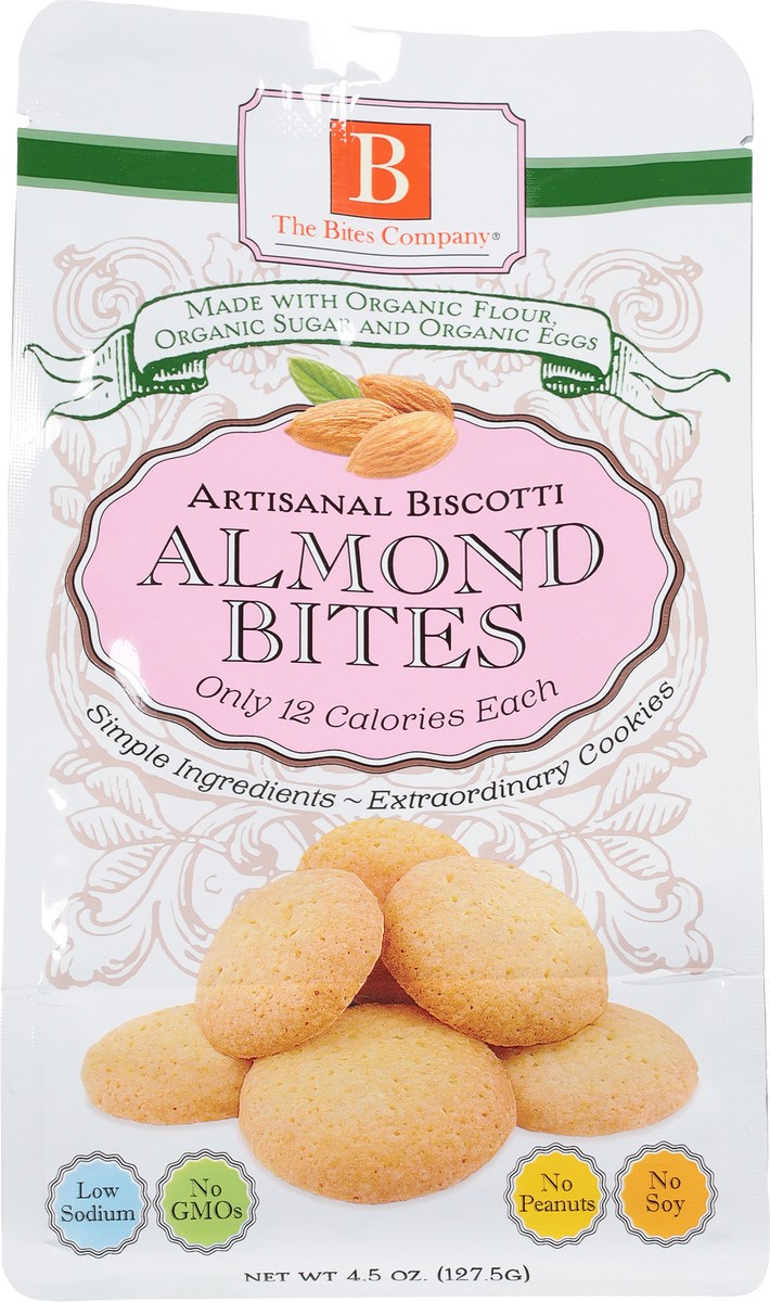 slide 6 of 12, Bites Company Organic Almond Biscotti Bites, 4.5 oz