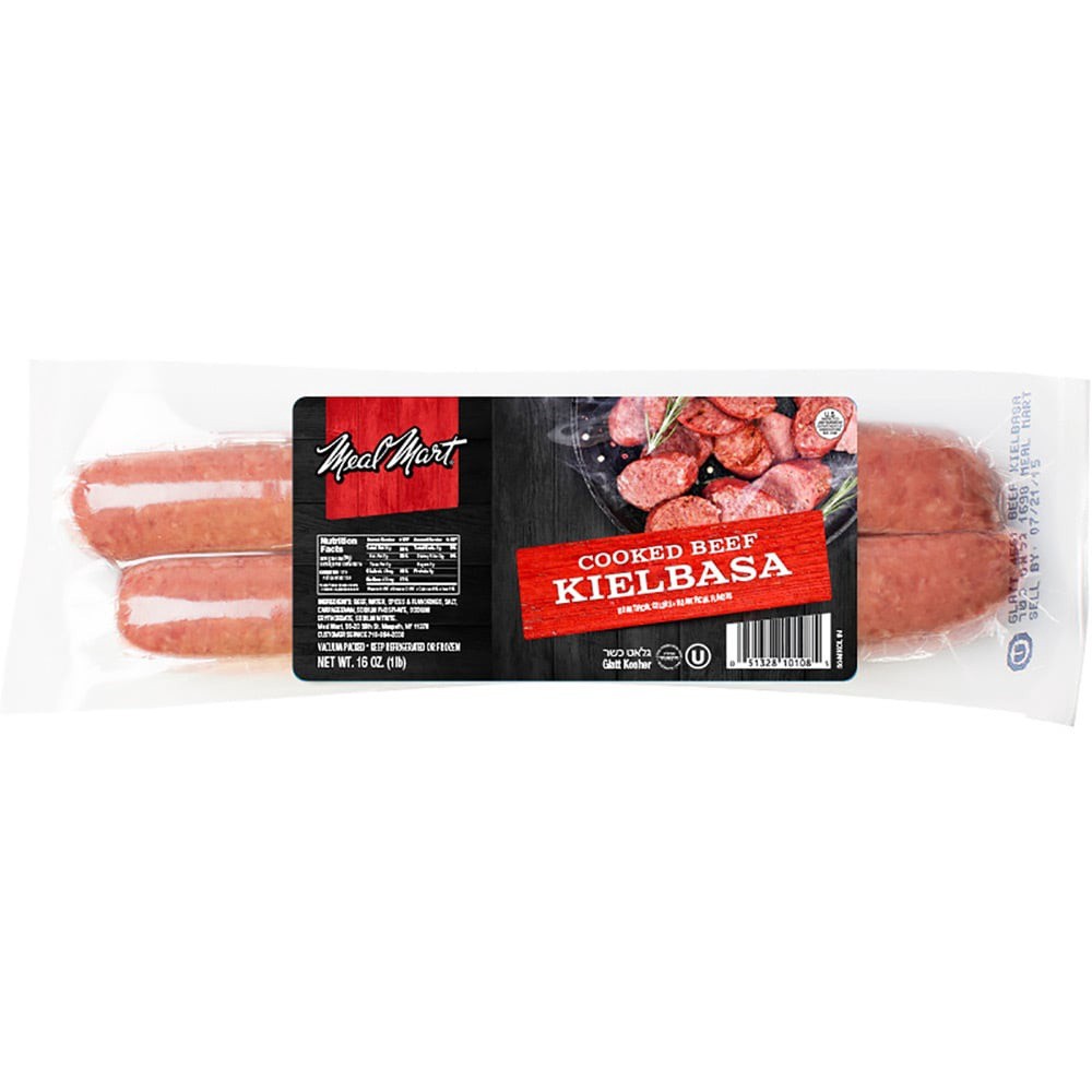 slide 1 of 1, Meal Mart Kielbasa All Beef, 16 oz