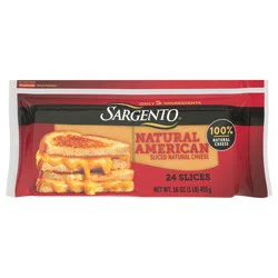 Sargento Natural American Sliced Cheese, 24 Slices, 16 oz