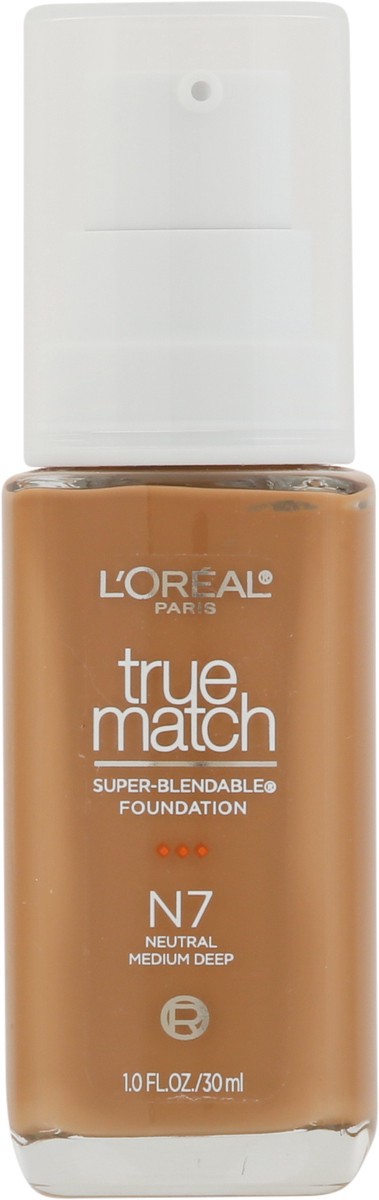 slide 7 of 9, L'Oréal True Match Neutral Medium Deep N7 Super-Blendable Foundation 1.0 fl oz, 1 fl oz