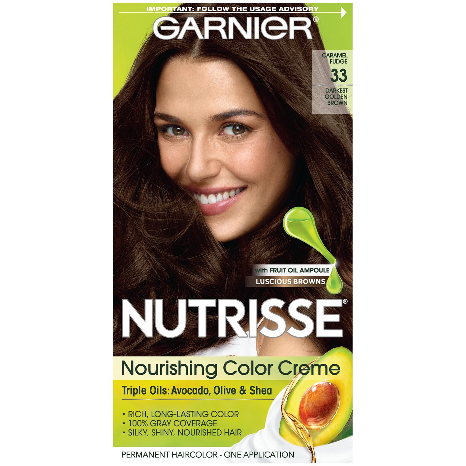 slide 1 of 1, Garnier Nutrisse Nourishing Color Creme 33 Darkest Golden Brown, 1 ct