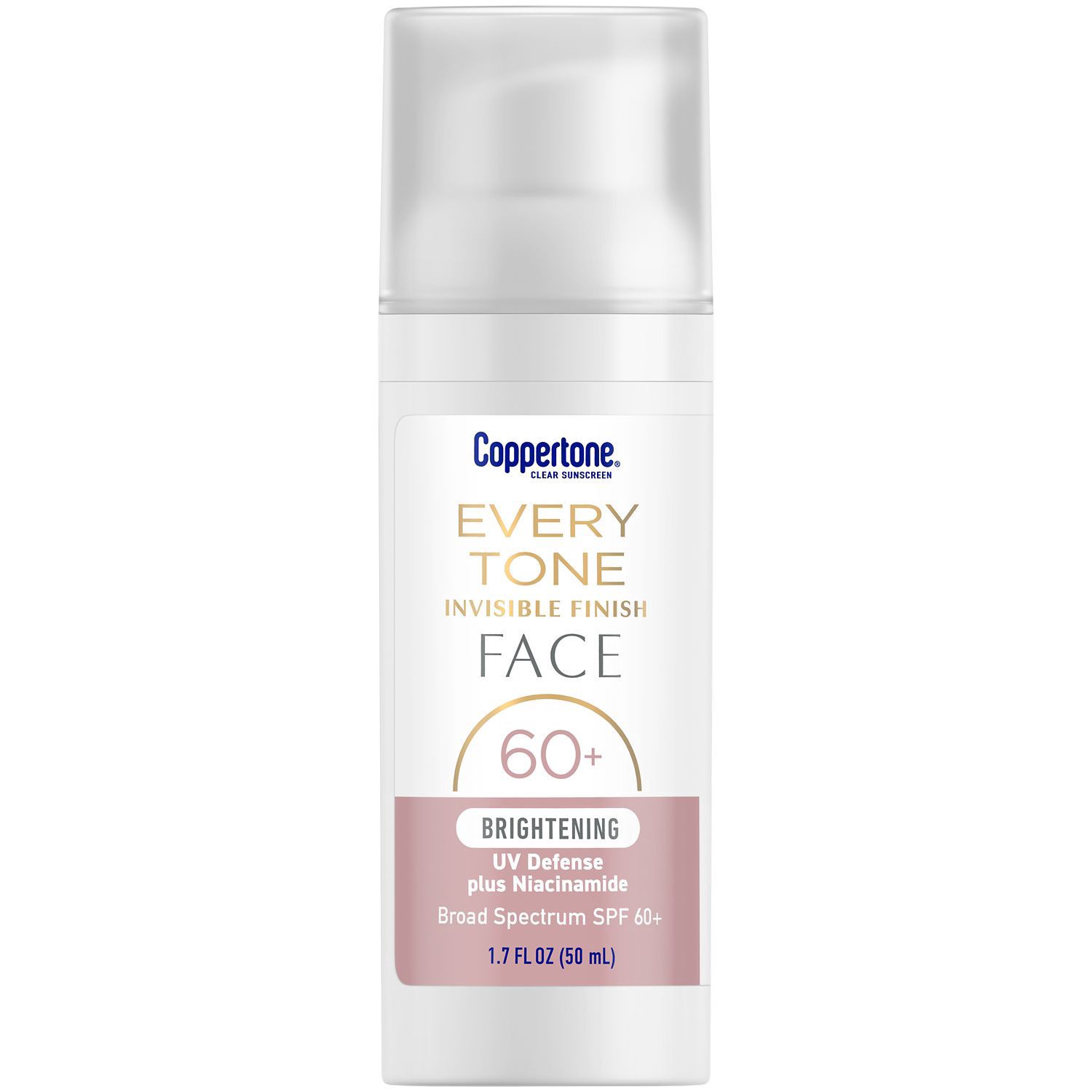 slide 1 of 1, COPPERTONE Every Tone Spf 60+ Face Brighten Uv Defense 1.7 Oz, 1.7 oz