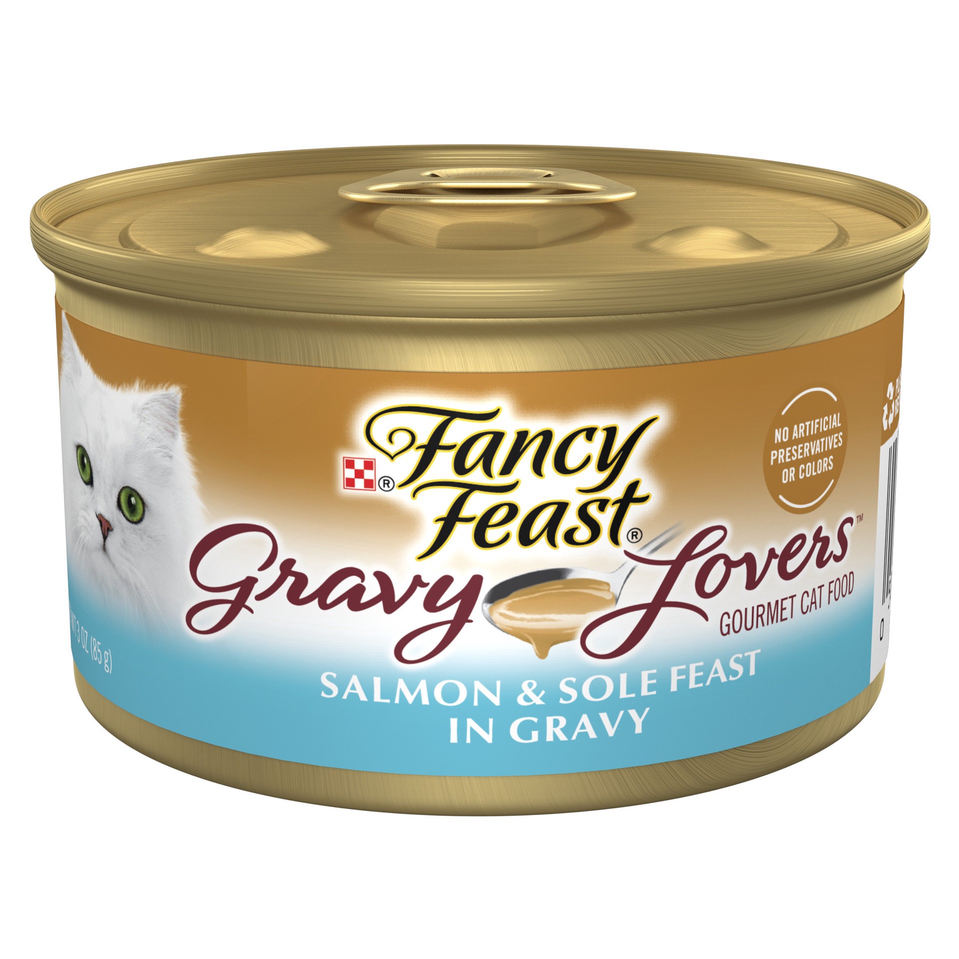 slide 1 of 9, Fancy Feast Purina Fancy Feast Gravy Lovers Cat Food, Salmon & Sole in Gravy, 3 oz