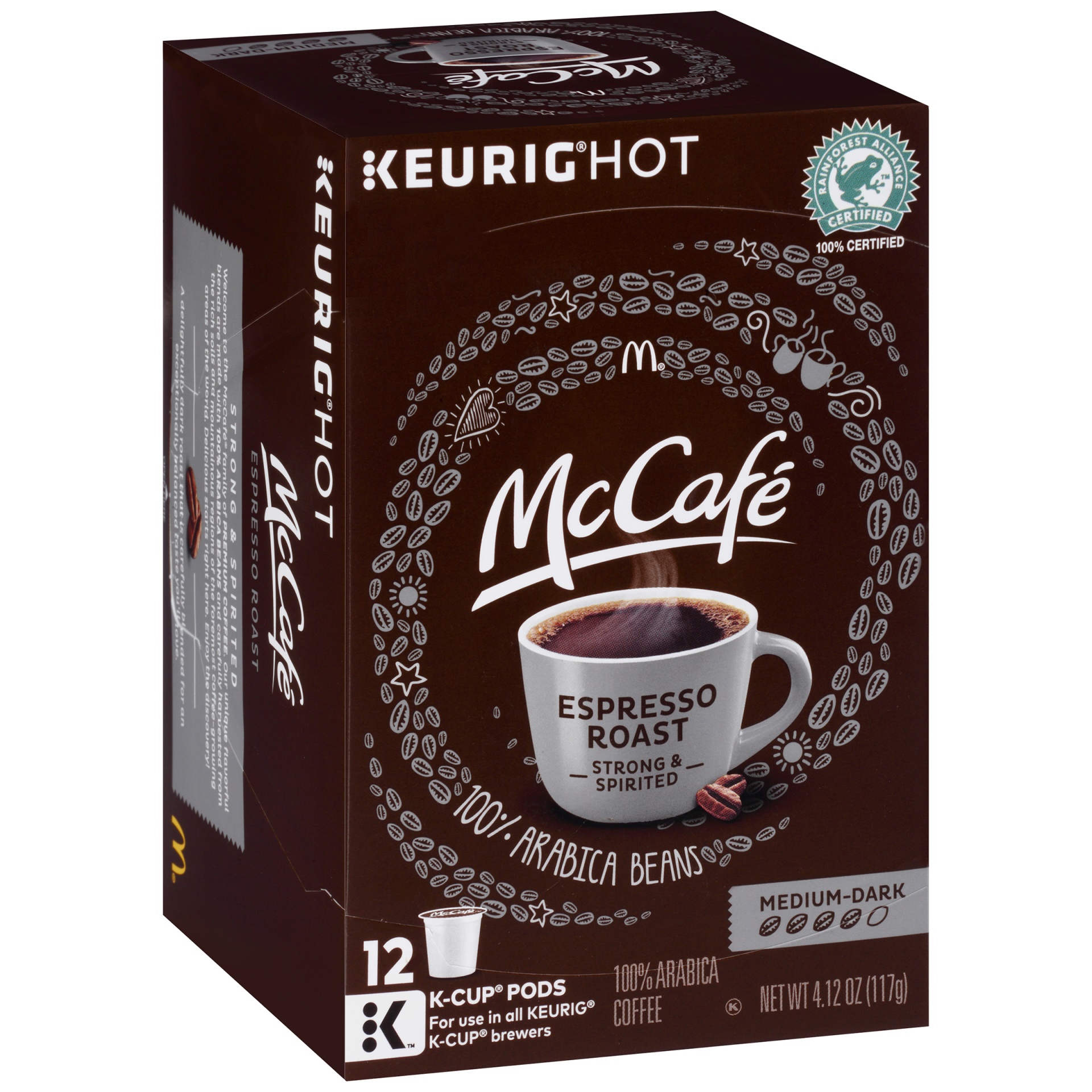 slide 3 of 6, McCafé Espresso Roast Coffee K-Cup Pods, 12 ct