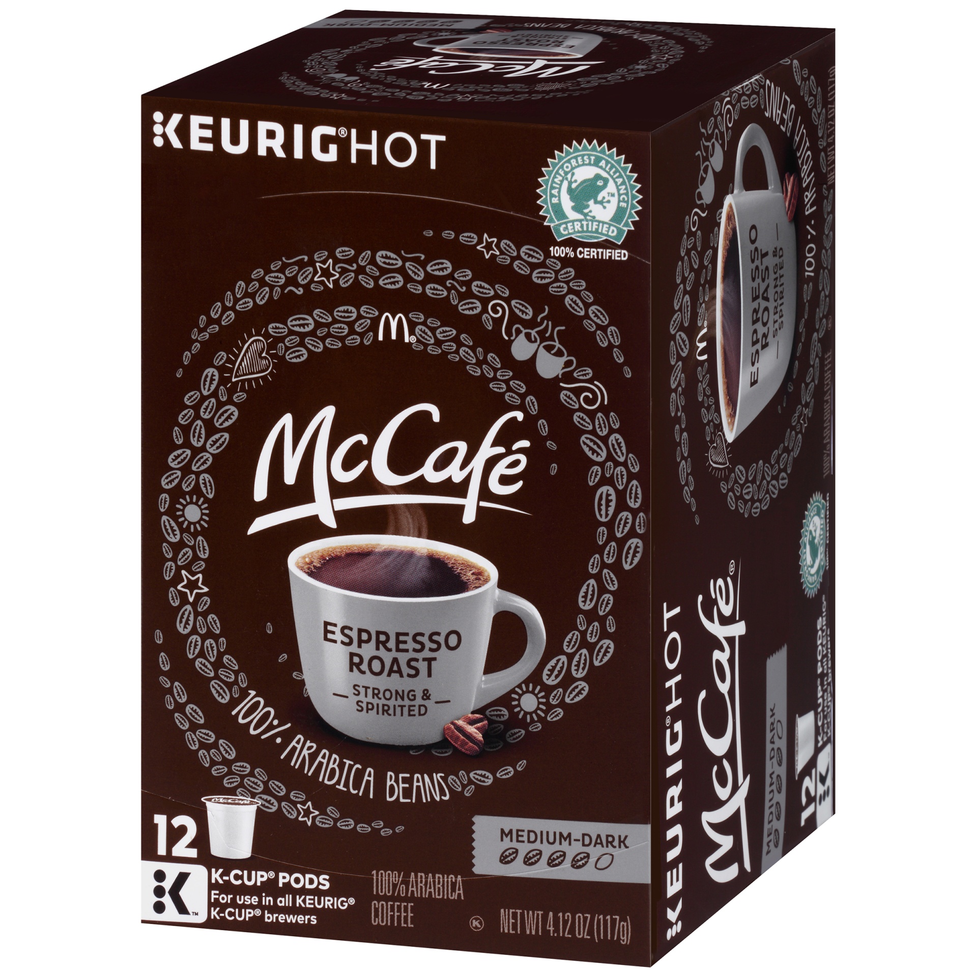 slide 4 of 6, McCafé Espresso Roast Coffee K-Cup Pods, 12 ct