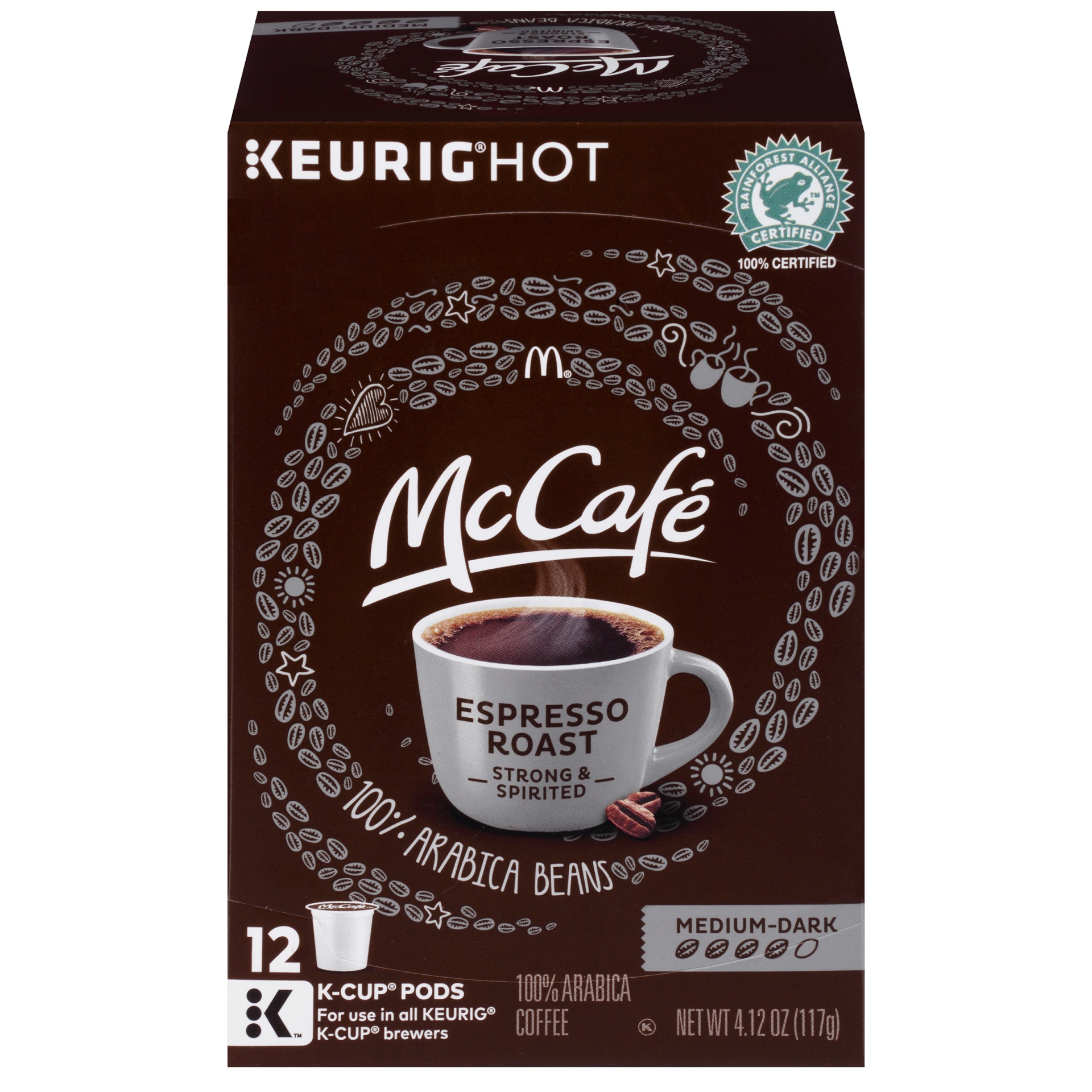 slide 1 of 6, McCafé Espresso Roast Coffee K-Cup Pods, 12 ct