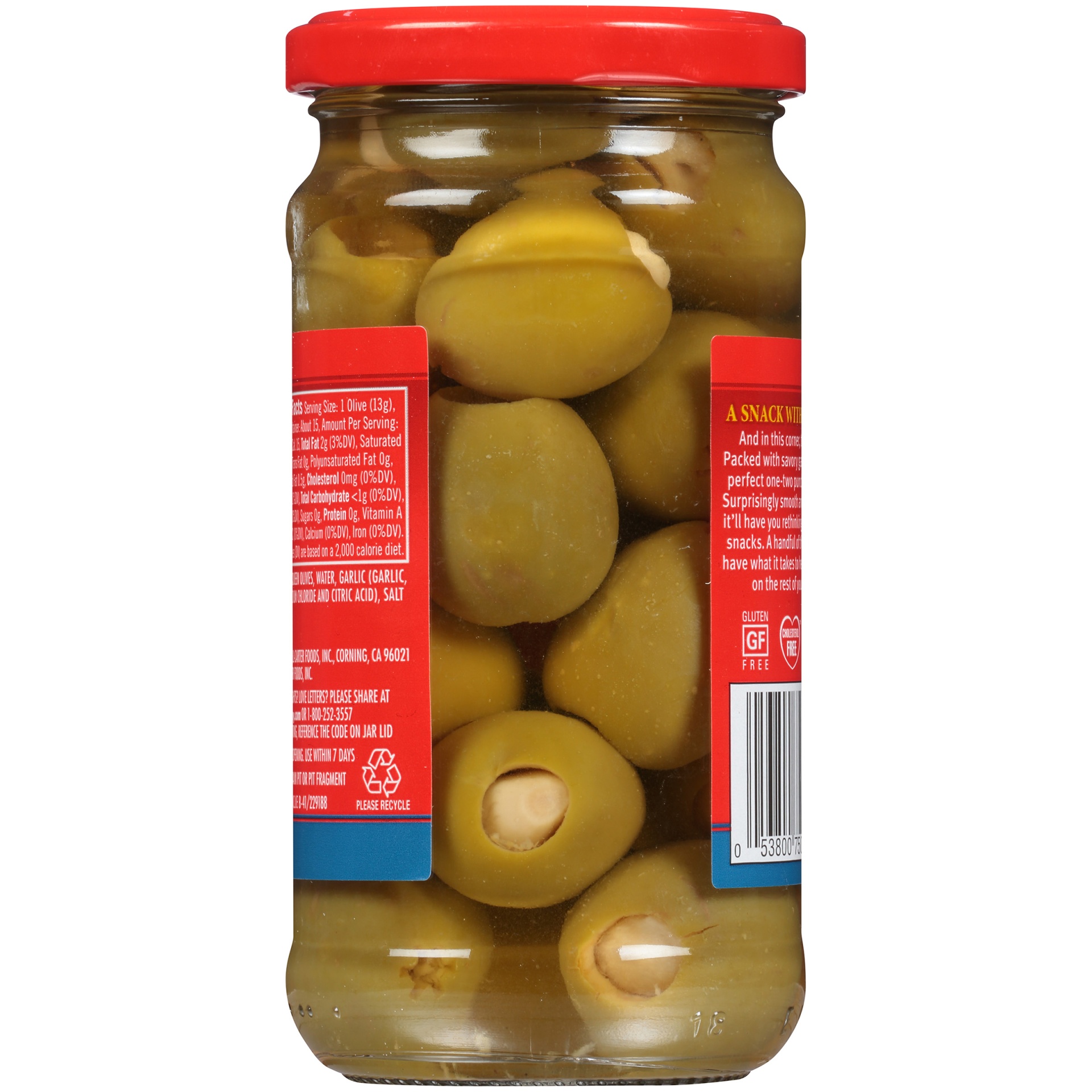 slide 4 of 6, Lindsay Queen Olives With Garlic, 7 oz